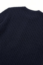 Câble Fine Knit Crew Neck