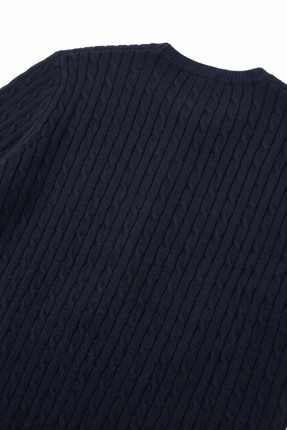 Câble Fine Knit Crew Neck