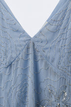 Nacre Beaded Chiffon Top