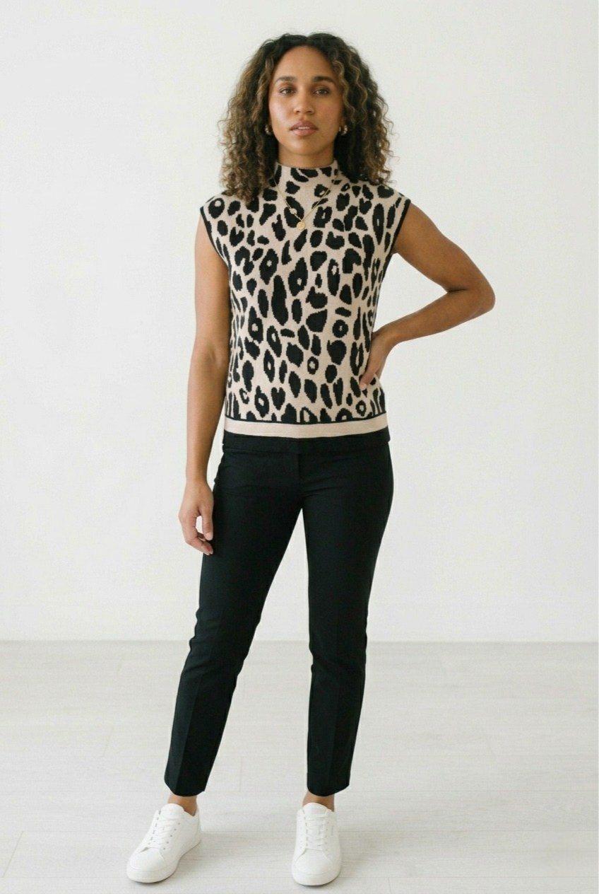 Savane Leopard Knit Blouse
