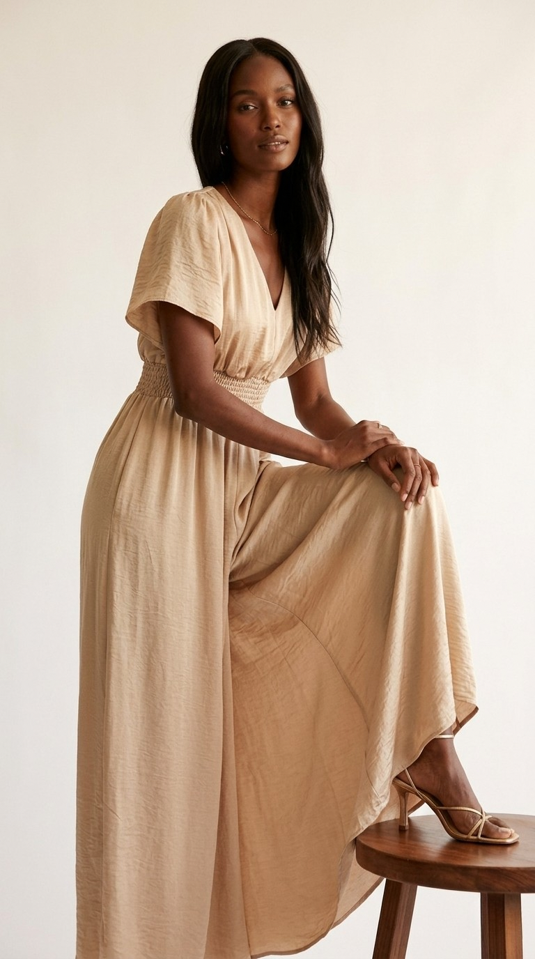 Lueur Satin Maxi Jumpsuit