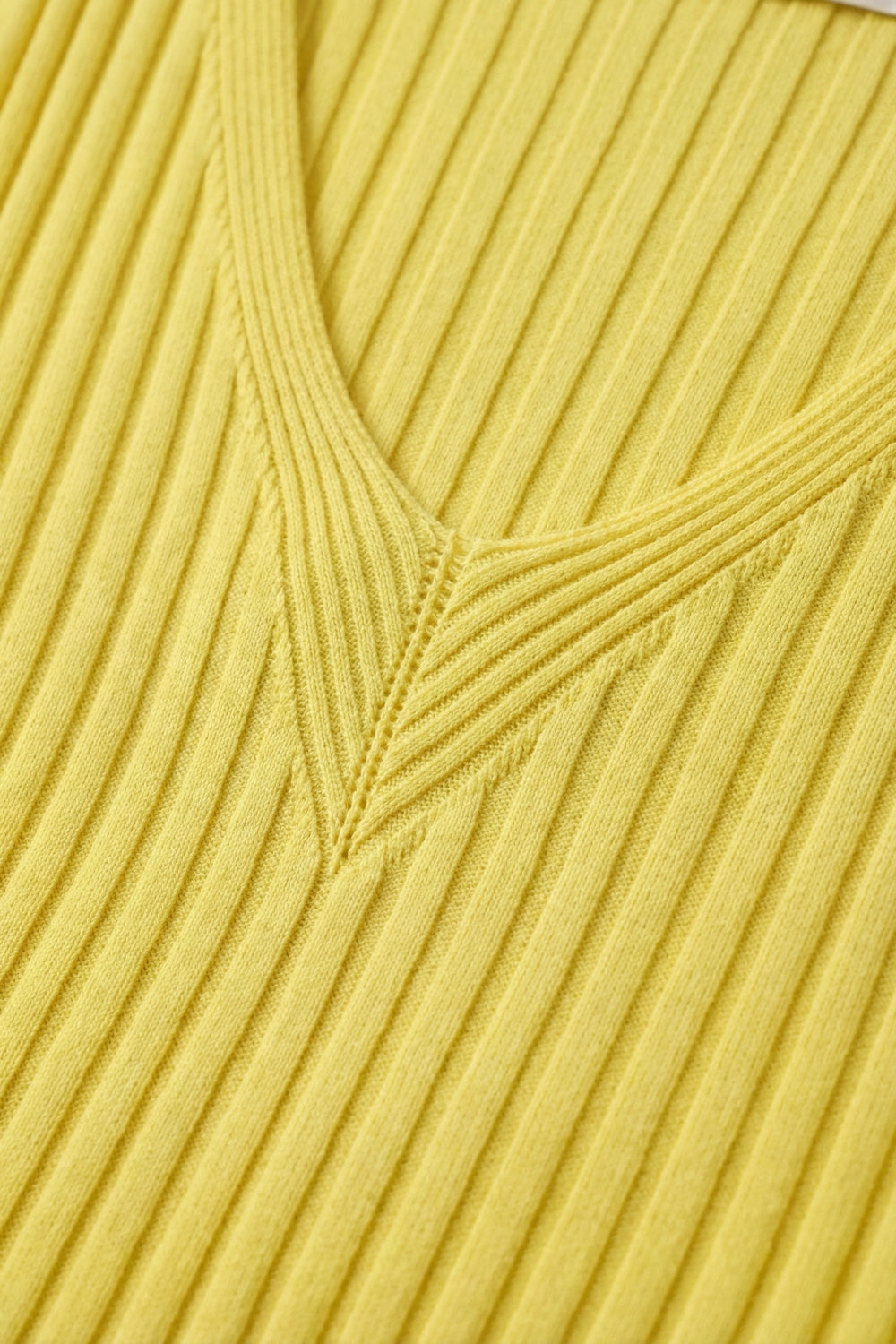 Nerveux Ribbed V-Neck Tank