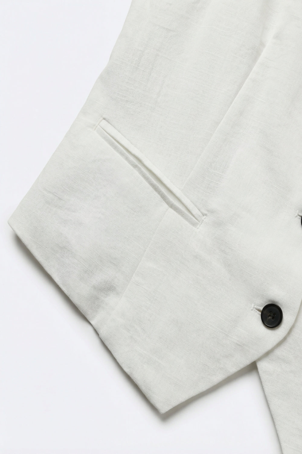 Blanc Textured Button Vest
