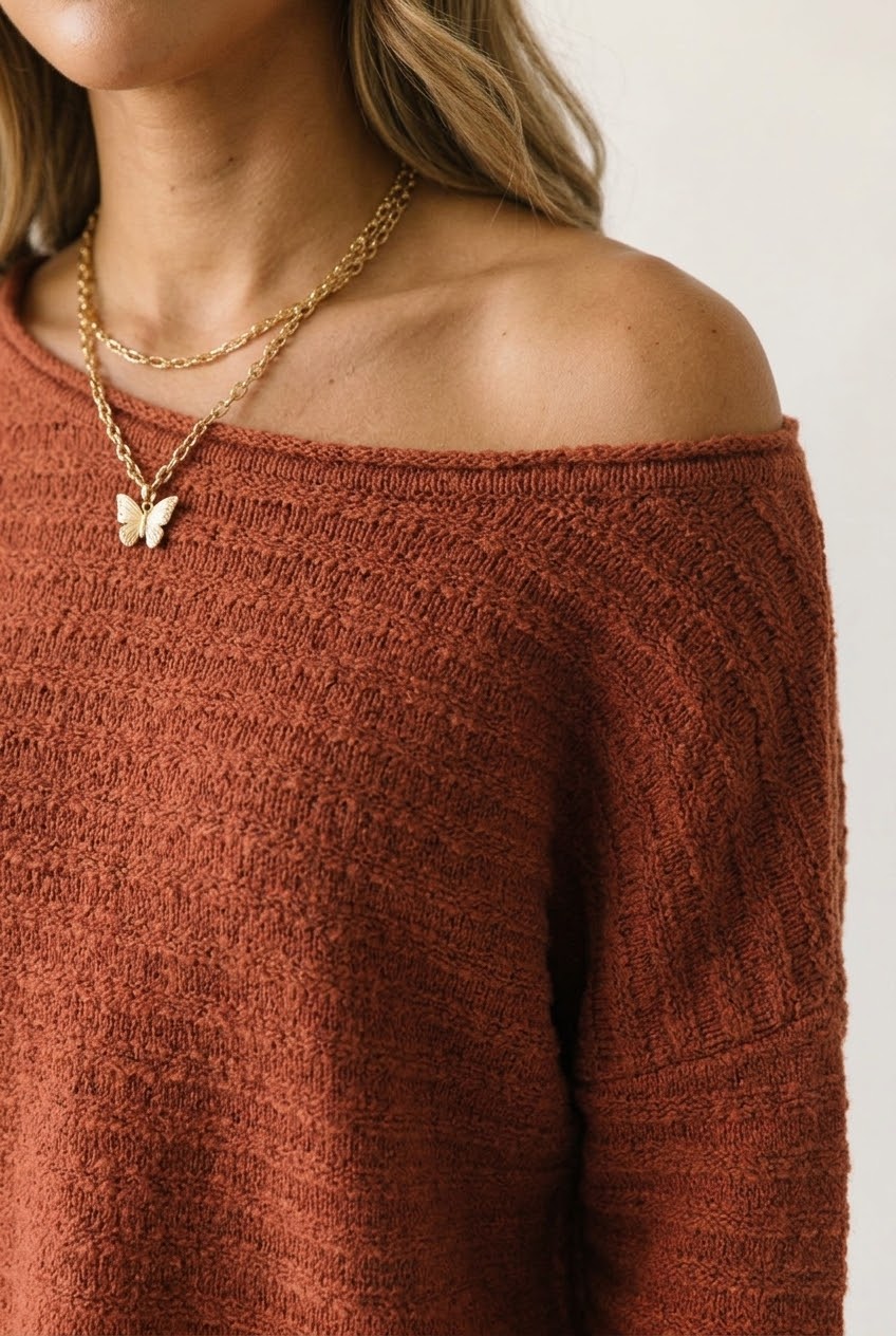 Épaule Off Shoulder Knit Top