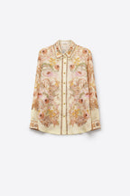 Dentelle Floral Lace Trim Shirt