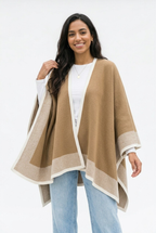 Bordure Chunky Knit Poncho