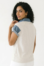Colette Contrast Collar Henley