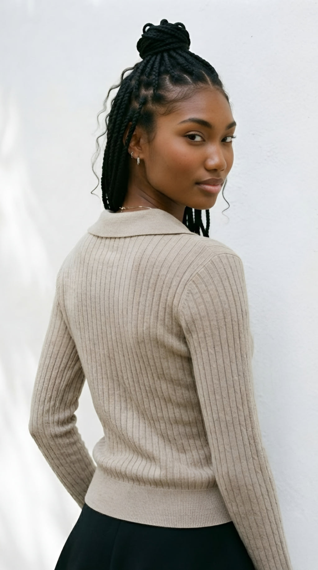Câble Polo Knit Sweater