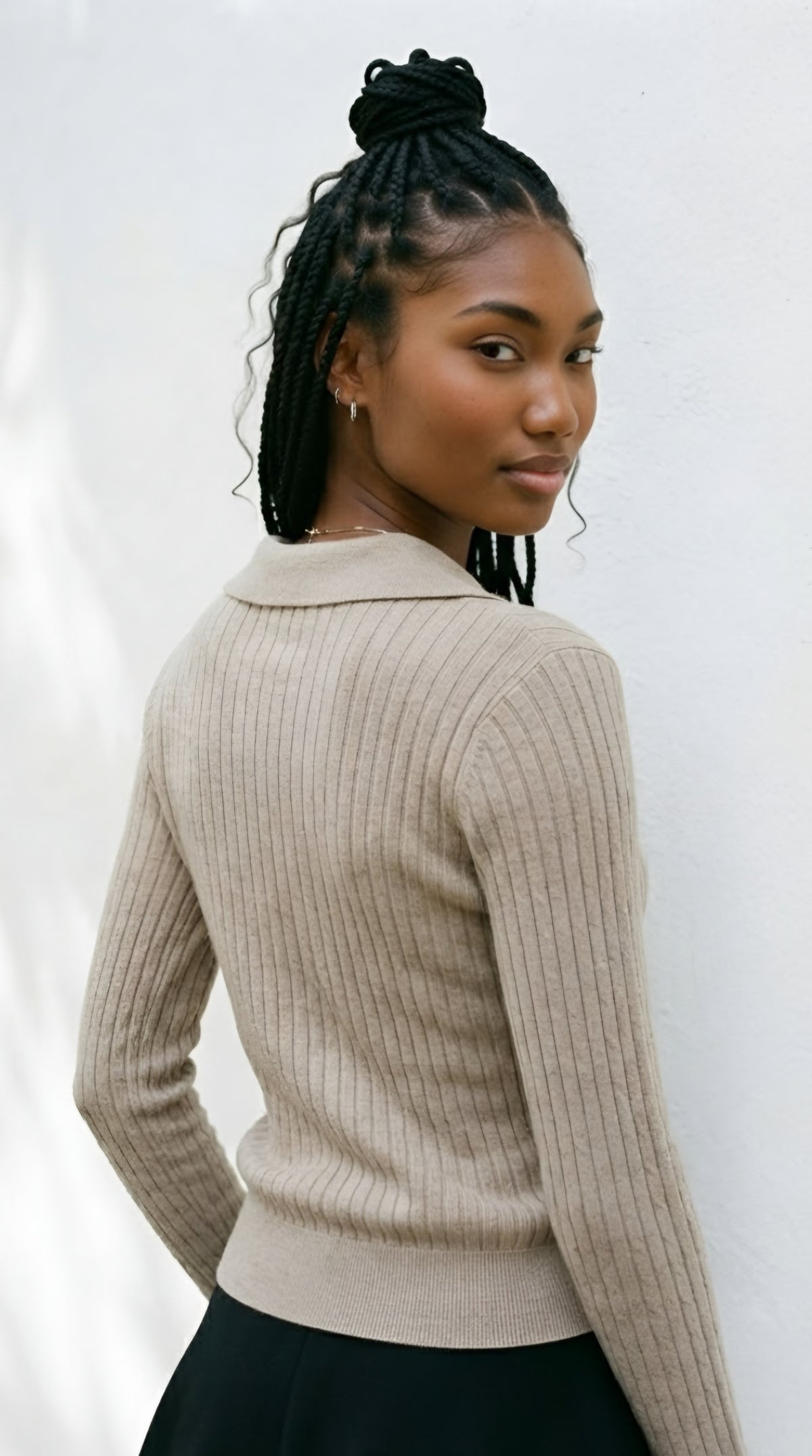 Câble Polo Knit Sweater