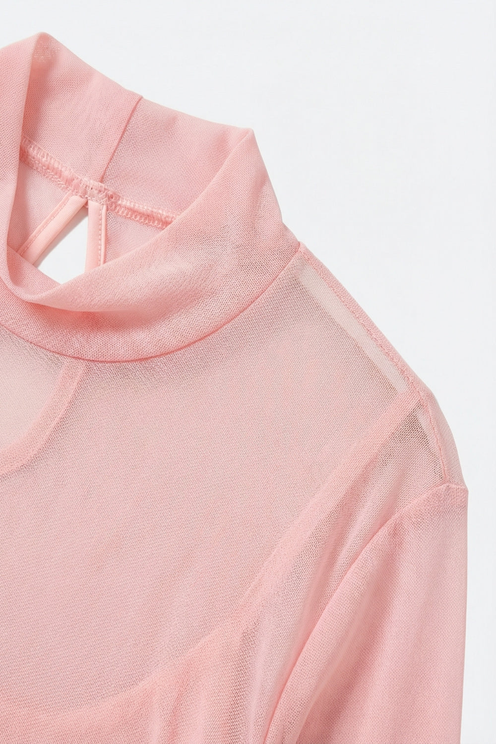 Résille Mesh Mock Neck Bodysuit