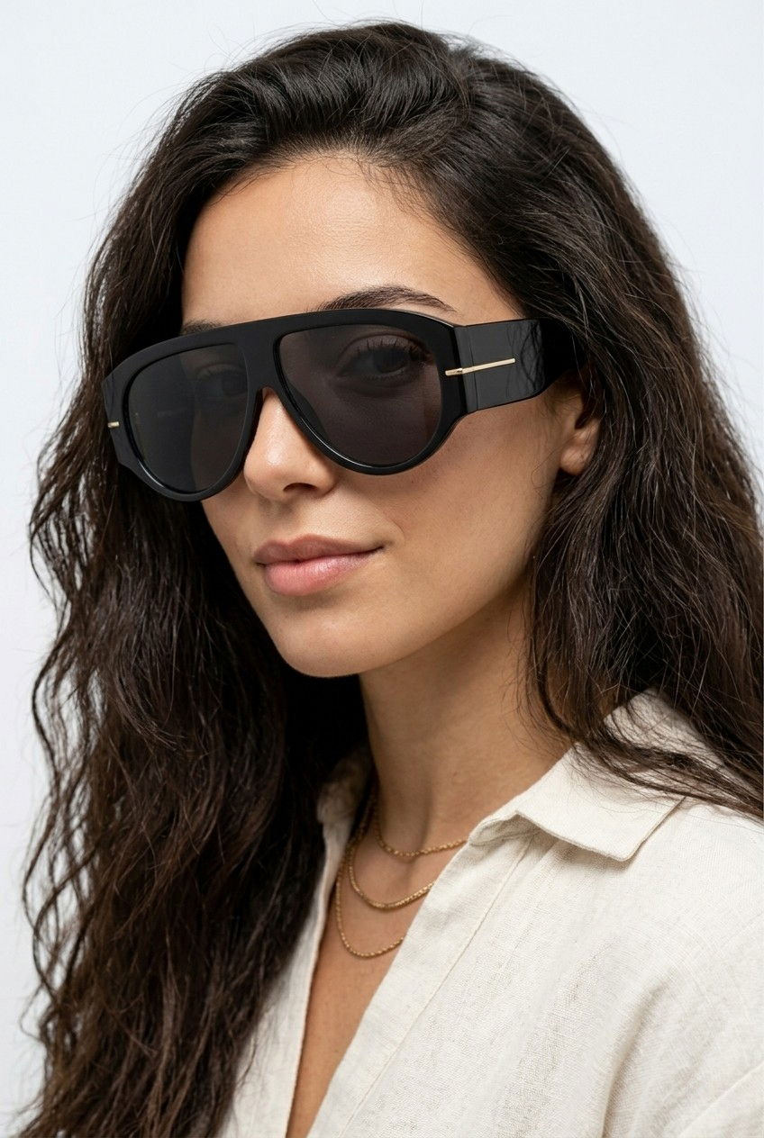 Bouclier Shield Frame Aviator Sunglasses