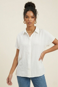 Crêpe Textured Collared Shirt