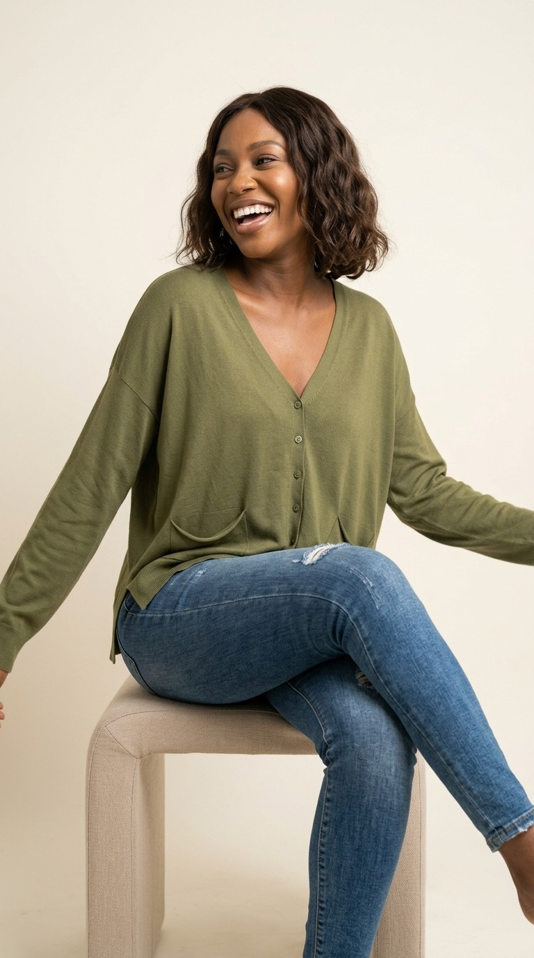 Poche Fine Knit Cardigan
