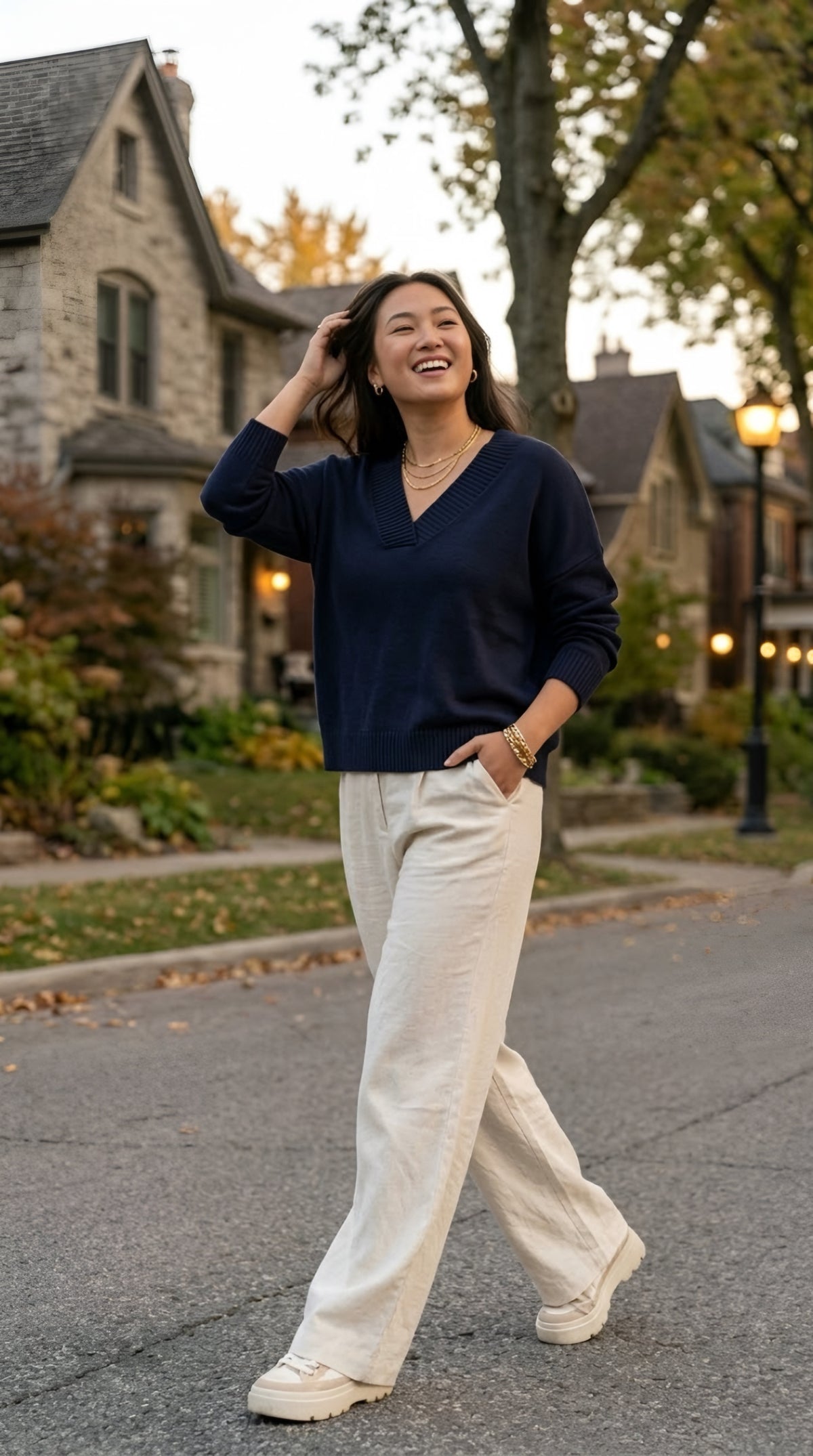 Solstice V-Neck Knit Jumper