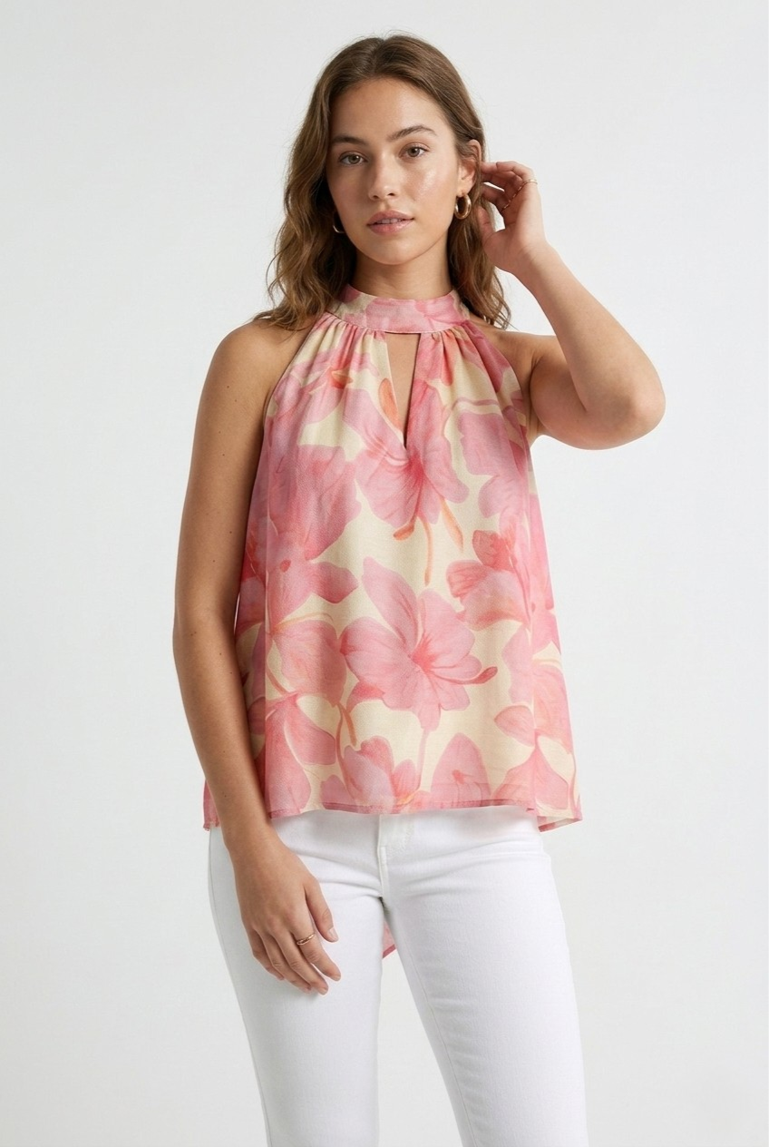 Fleurie Chiffon Halter Top
