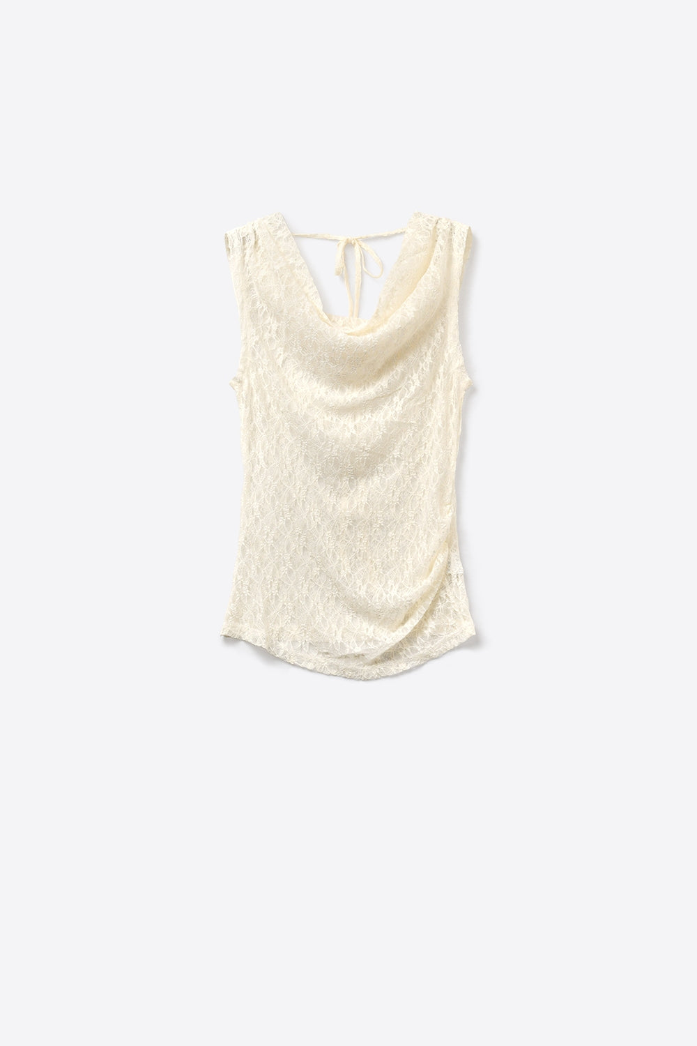 Voile Lace Cowl Tank