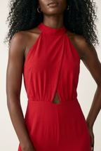 Croisé Halter Wide Leg Jumpsuit