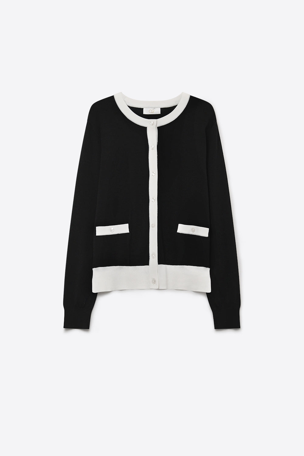 Galon Contrast Trim Cardigan