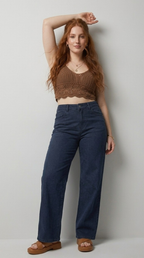 Genou Wide Leg Jeans