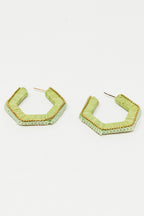 Hexagone Beaded Statement Earrings