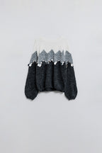 Givre Sequin Colorblock Sweater