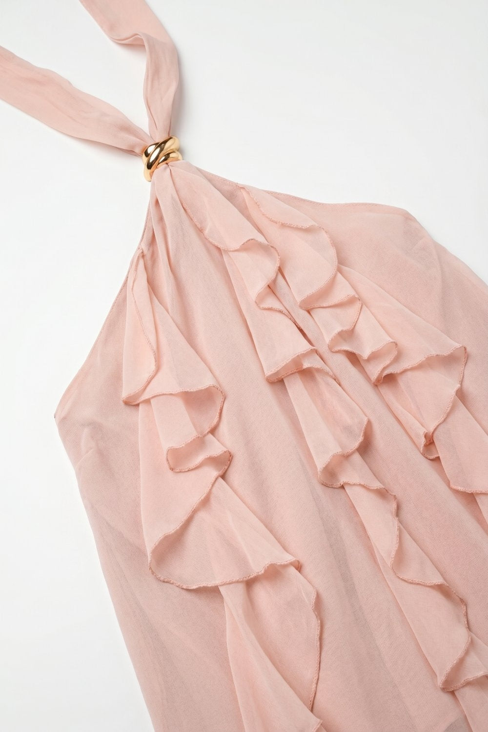 Anneau Ruffle Halter Top
