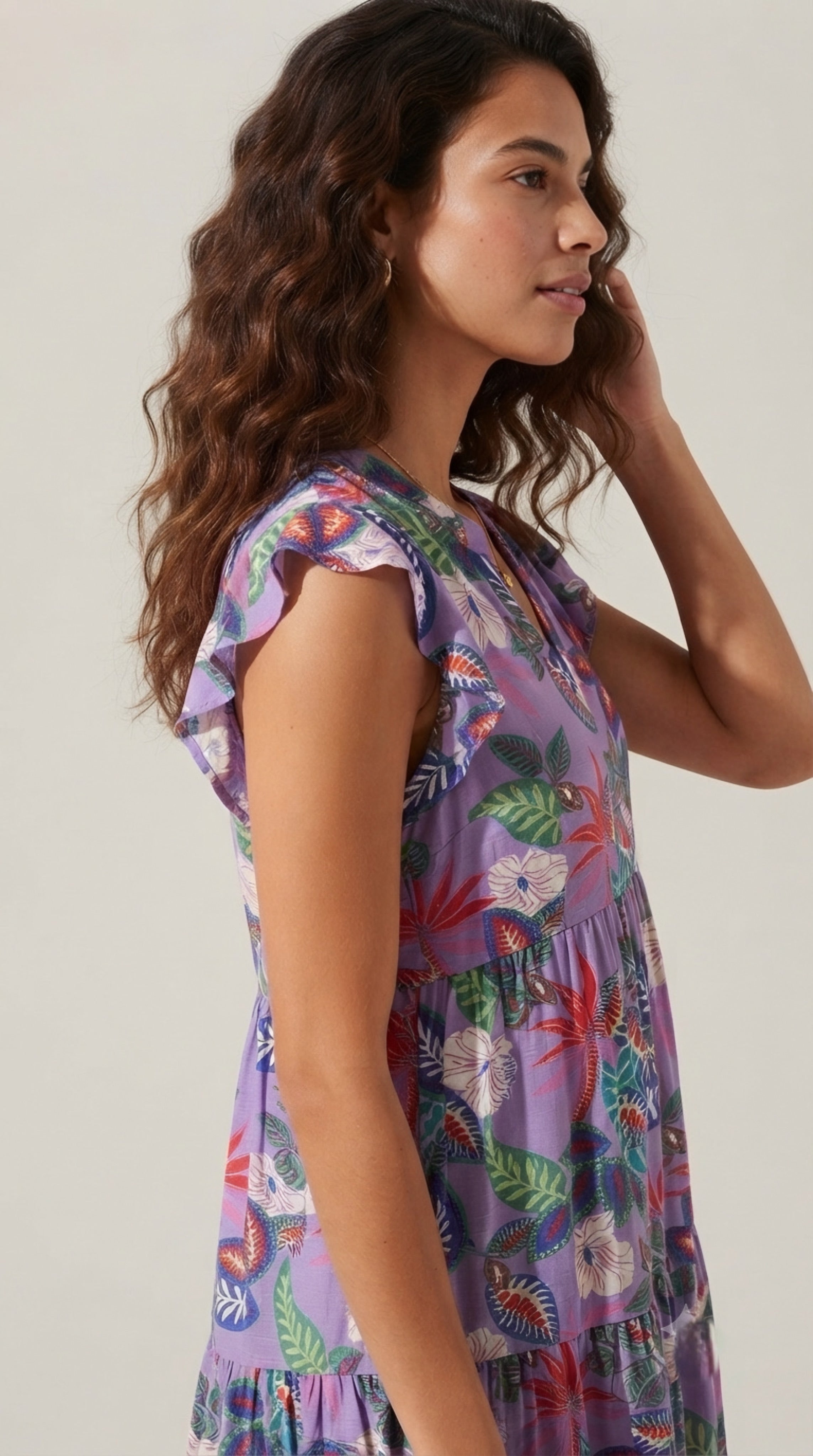Volière Flutter Sleeve Dress