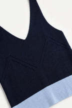 Bordure Contrast Hem Tank