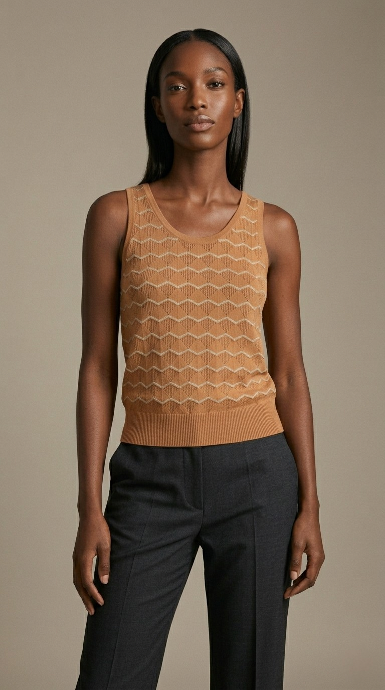 Lucent Metallic Knit Tank