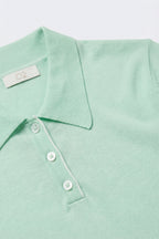 Passepoil Polo Knit Top
