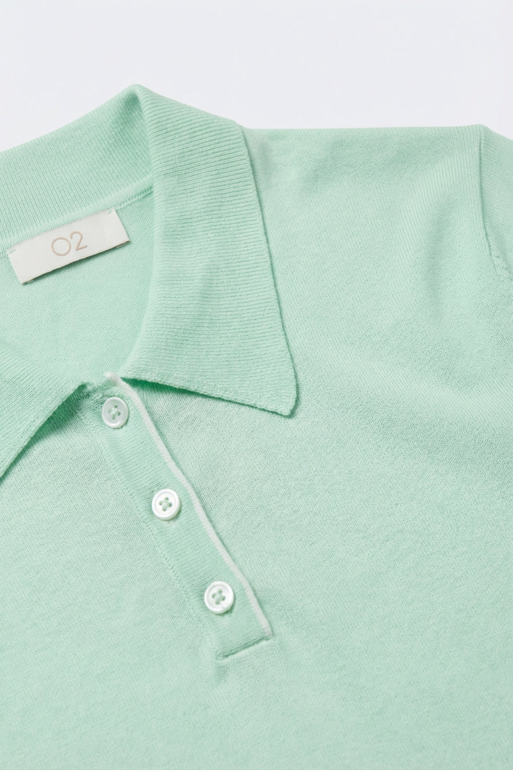 Passepoil Polo Knit Top