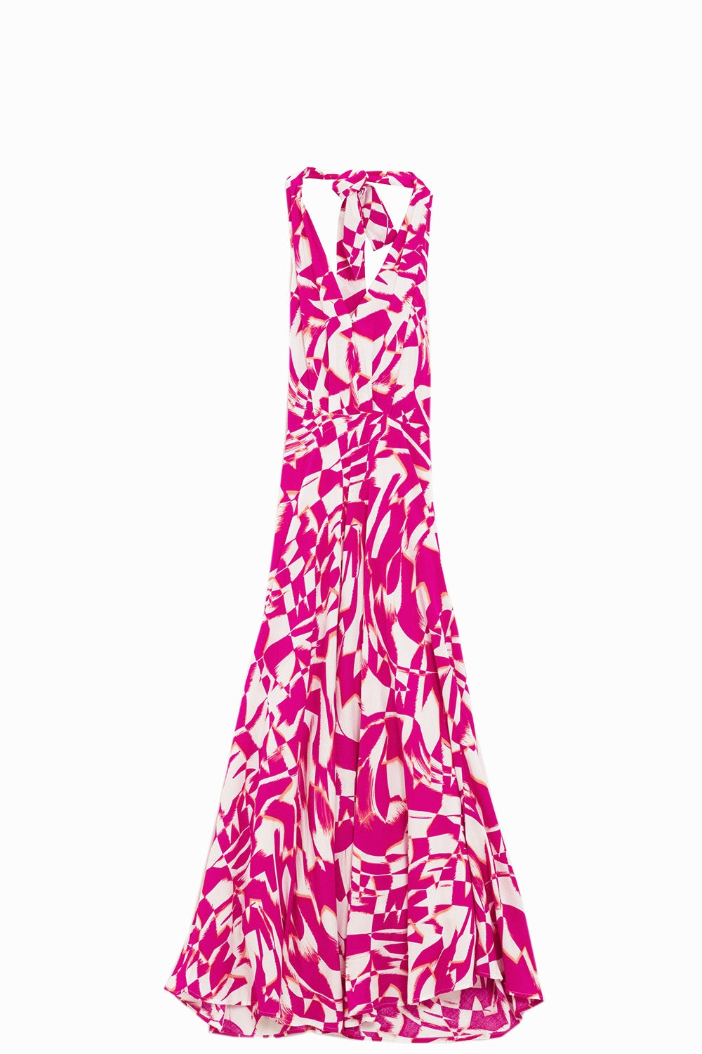 Ibiza Abstract Halter Midi Dress