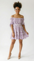 Lilas Floral Smocked Babydoll Dress