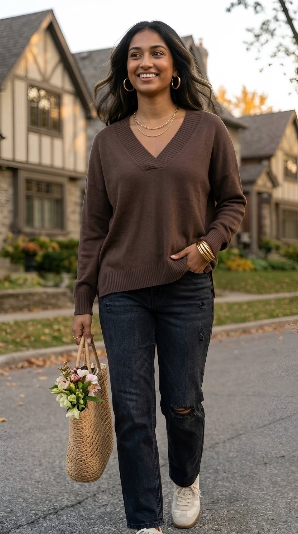 Solstice V-Neck Knit Jumper