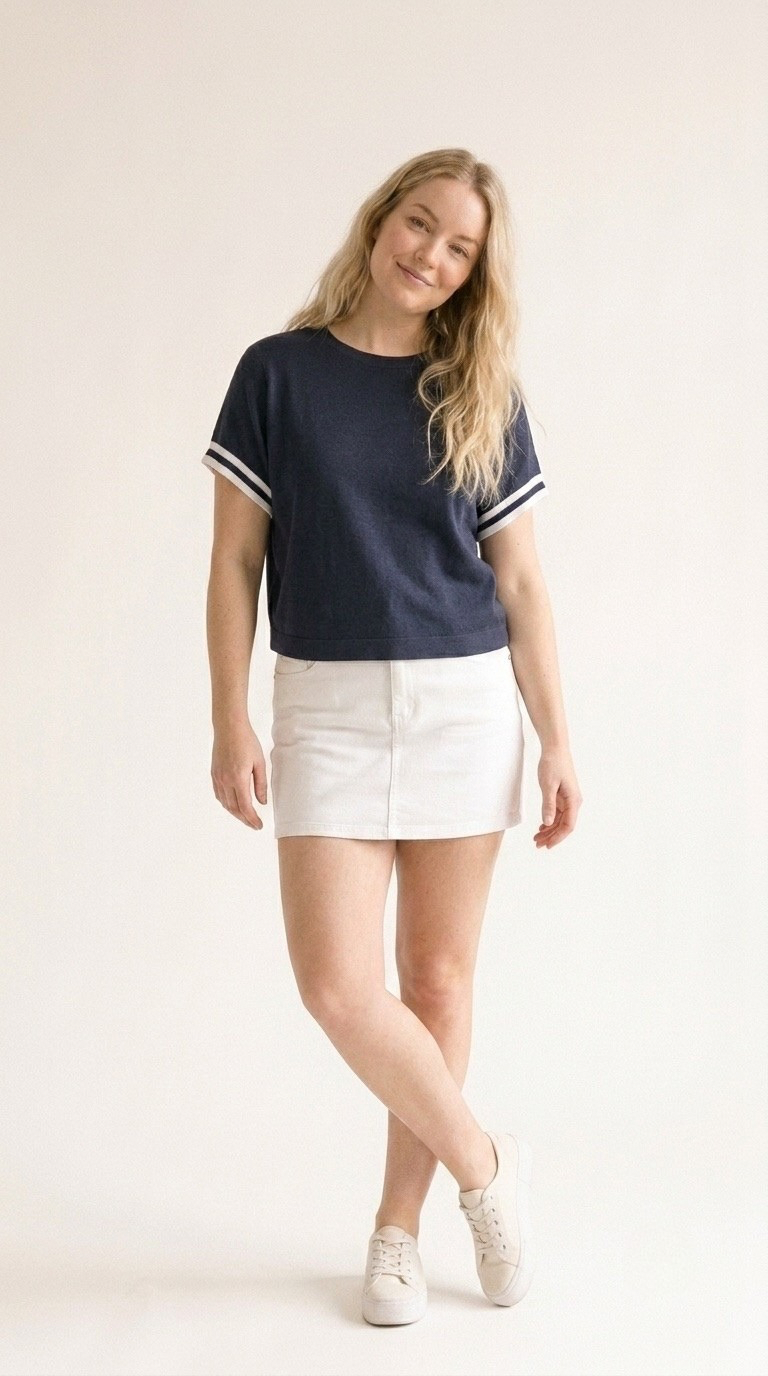 Bande Stripe Sleeve Sweater