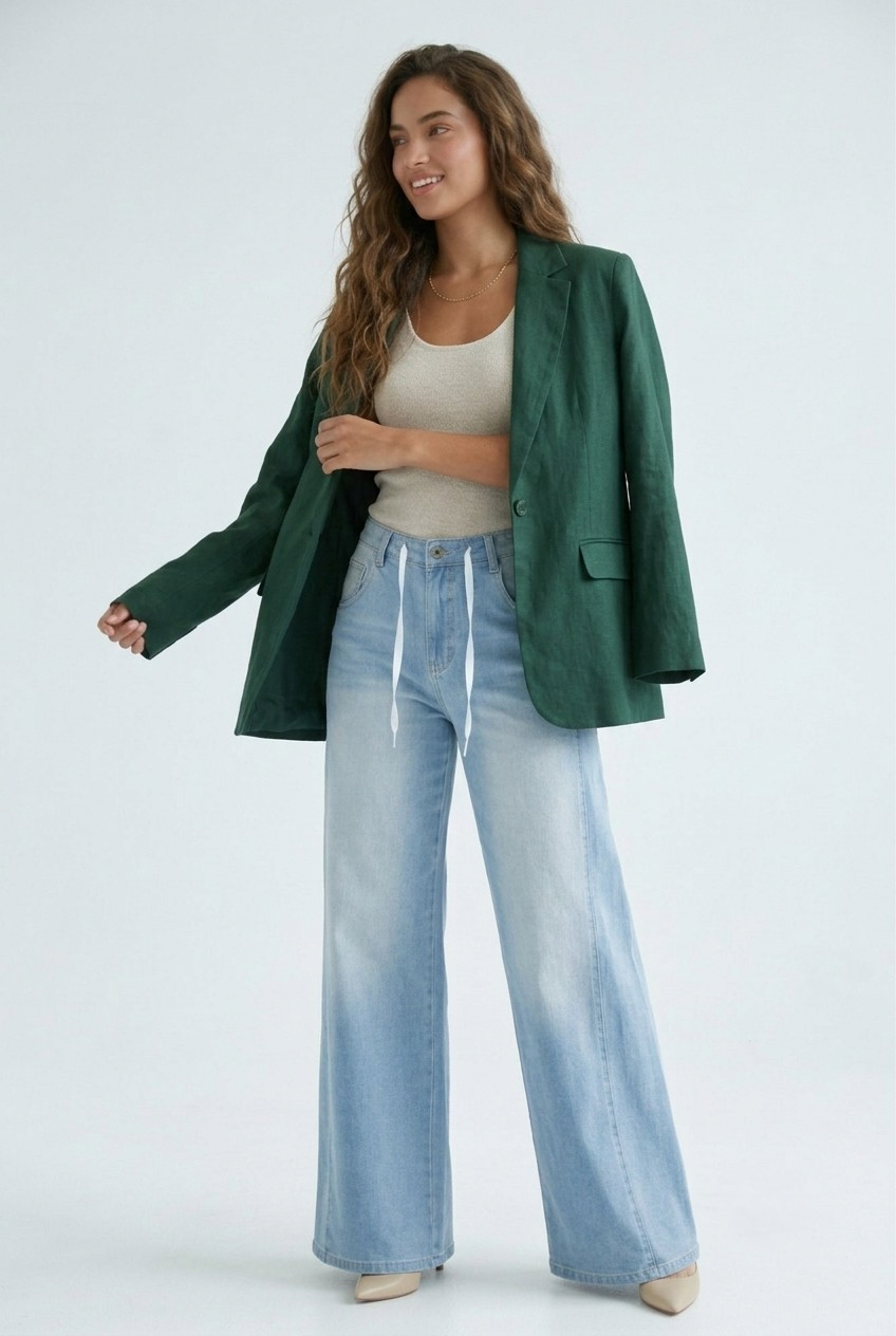 Laçon Drawstring Jeans
