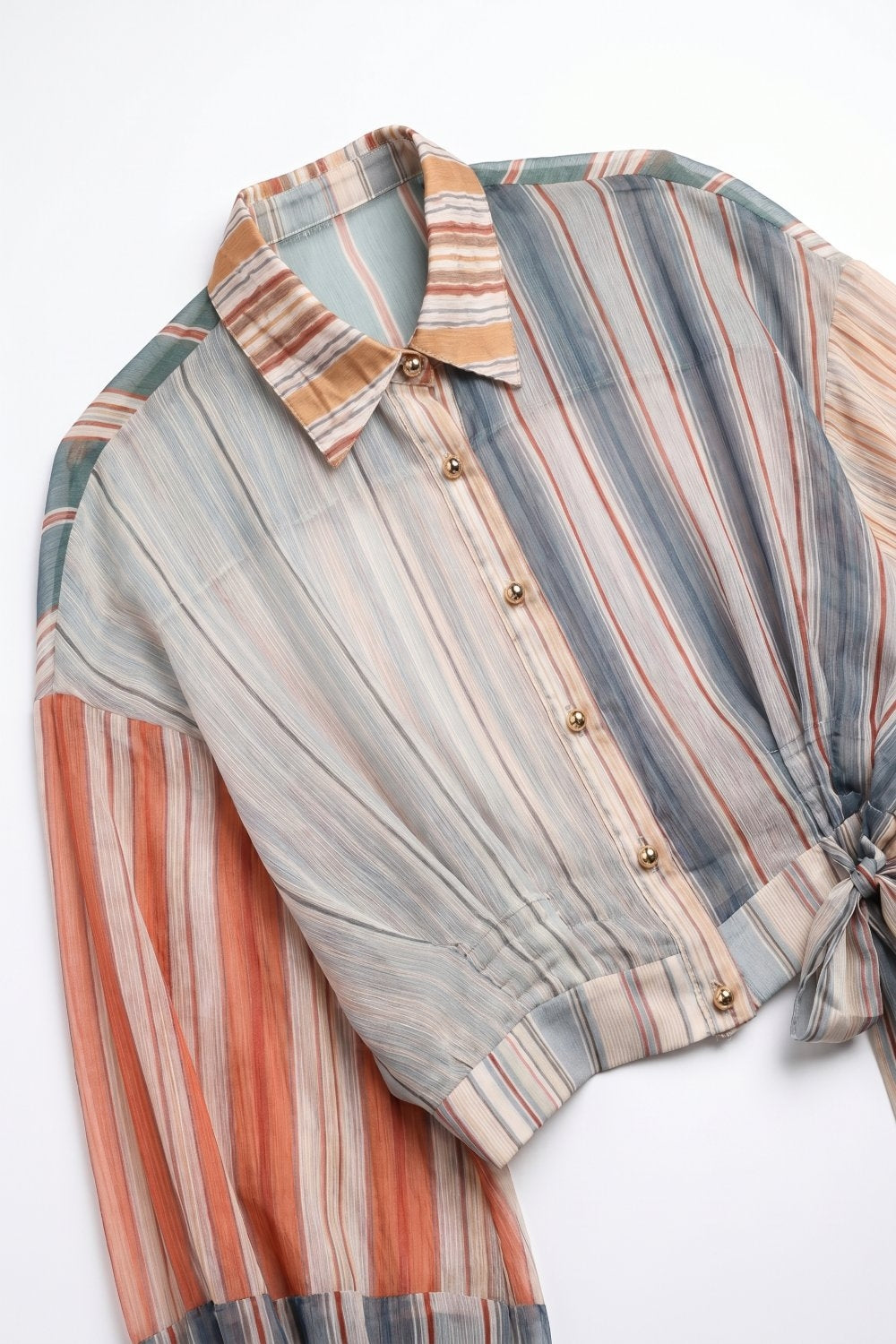 Irisé Stripe Chiffon Blouse