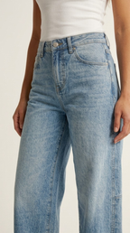 Tonneau Wide Leg Cuffed Jeans