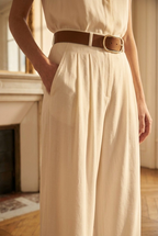 Élégance Pleated Wide Leg Pants