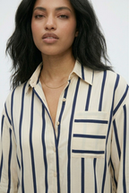 Liseré Satin Stripe Button Shirt