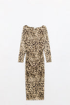 Féroce Leopard Bodycon Midi Dress