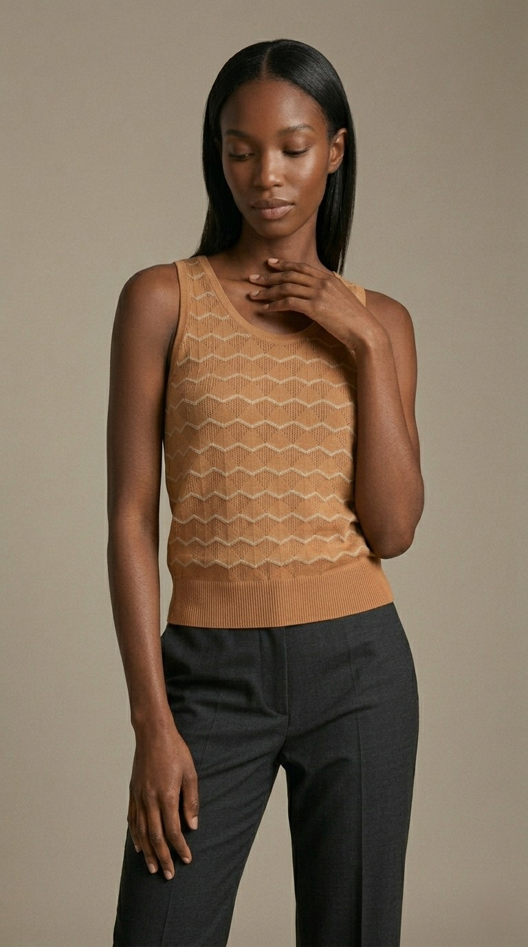 Lucent Metallic Knit Tank