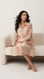 Jardin Floral Midi Shirt Dress