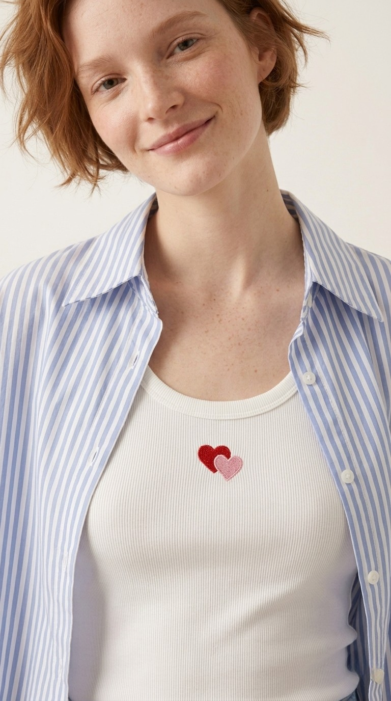Amour Stripe Shirt & Tank Set