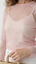Bruyère Floral Lace Sheer Top