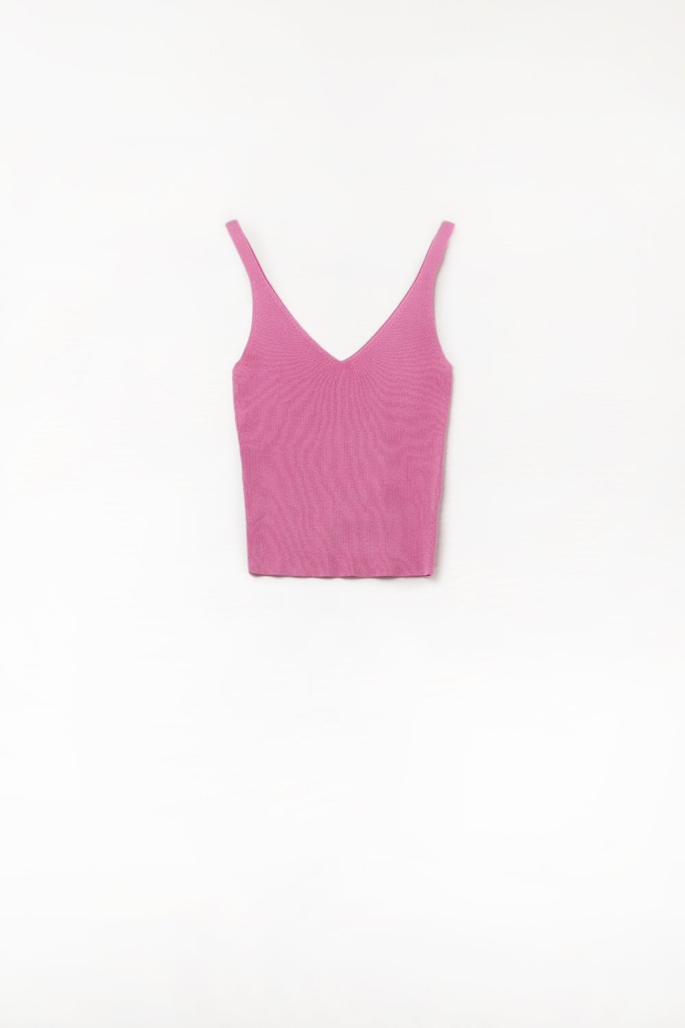 Nervure Ribbed V-Neck Tank
