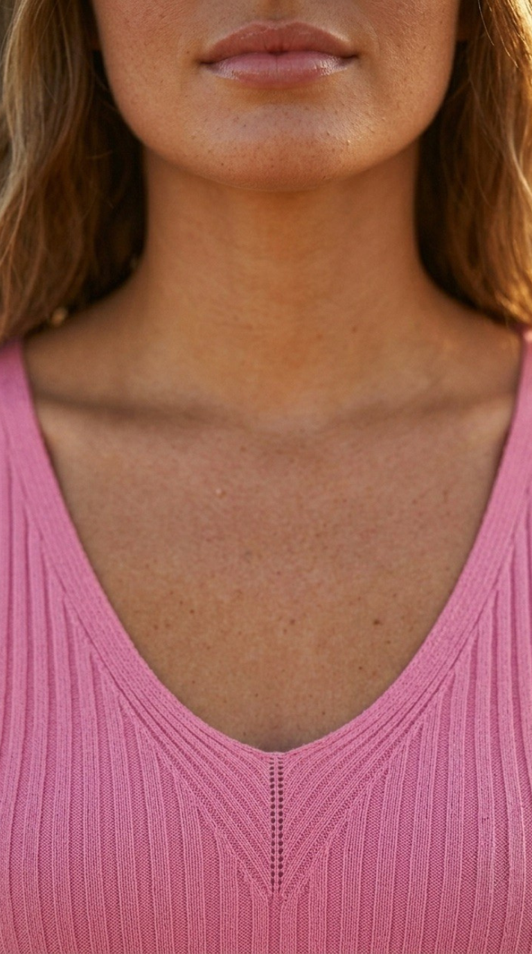 Nerveux Ribbed V-Neck Tank
