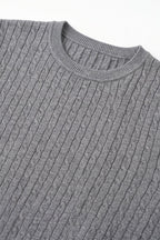 Câble Fine Knit Crew Neck