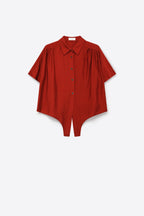 Ocre Tie-Front Shirt