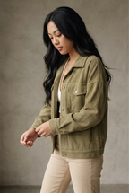 Latte Au Matcha Corduroy Jacket